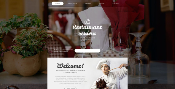 шаблон сайта отзывов о ресторанах