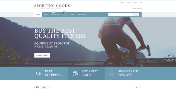 спортивные товары тема woocommerce