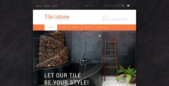 плитка камень шаблон opencart