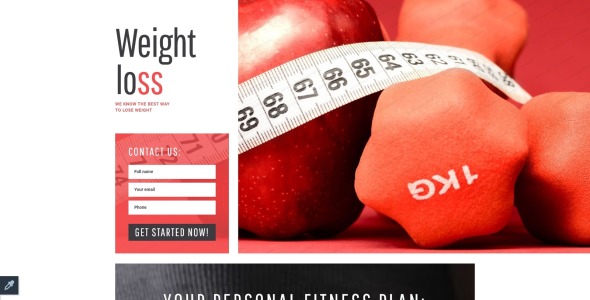 адаптивный шаблон целевой страницы для похудения