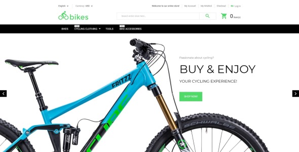 велосипедный магазин magento тема