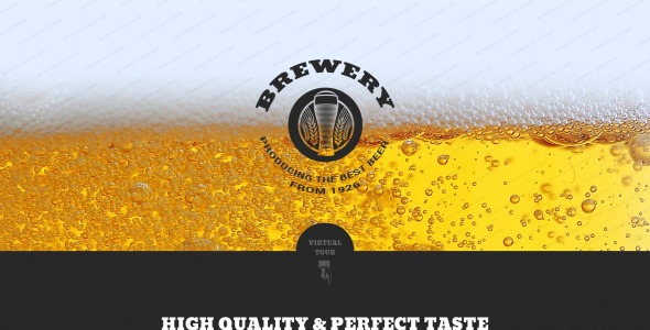 шаблон адаптивной целевой страницы пивоварни