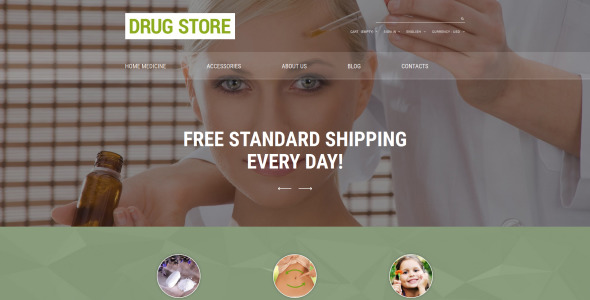 аптека prestashop тема