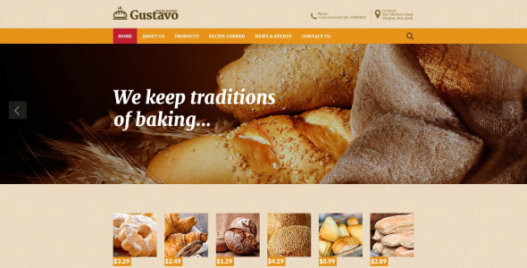 шаблон сайта gustavo