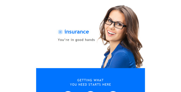 отзывчивый шаблон информационного бюллетеня по страхованию