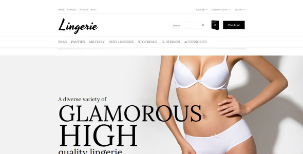 тема нижнего белья prestashop