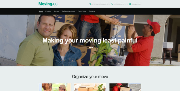 шаблон музы движущейся компании