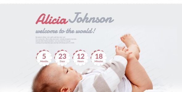 шаблон целевой страницы newborn