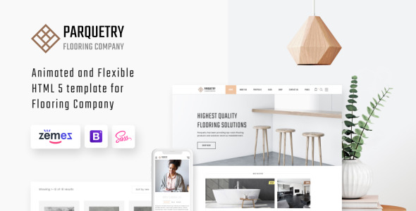 flooring company html5 шаблон сайта