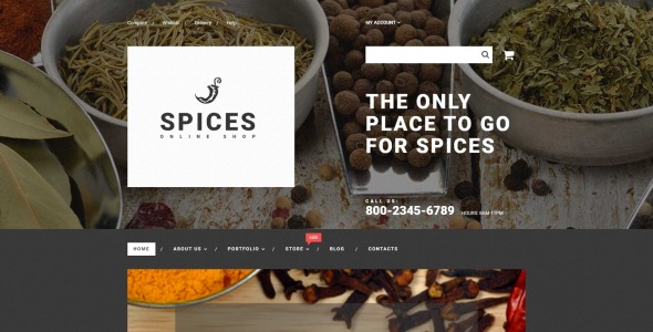 тема spice shop woocommerce