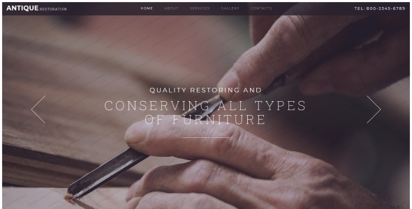 шаблон сайта античной реставрации