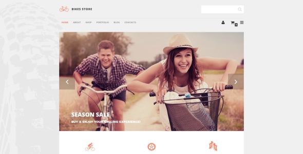 тема магазина велосипедов woocommerce