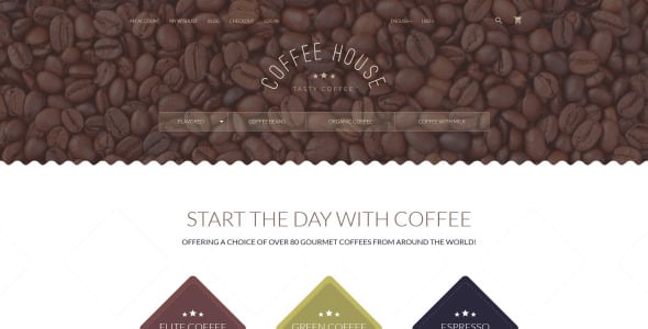 кофейня magento тема