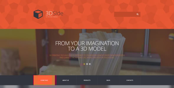 3d сторона wordpress тема