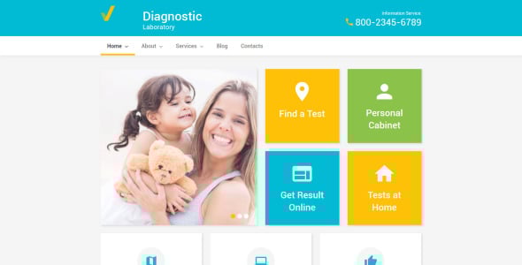 диагностическая лаборатория wordpress тема