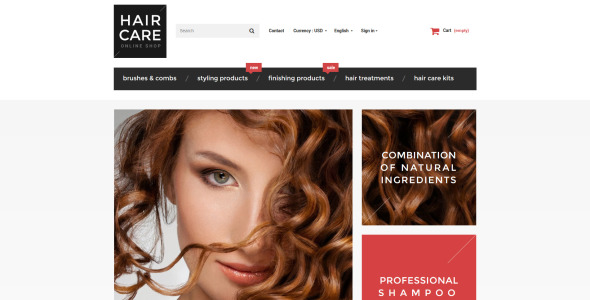 блеск для волос prestashop тема