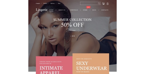 интимная одежда тема woocommerce