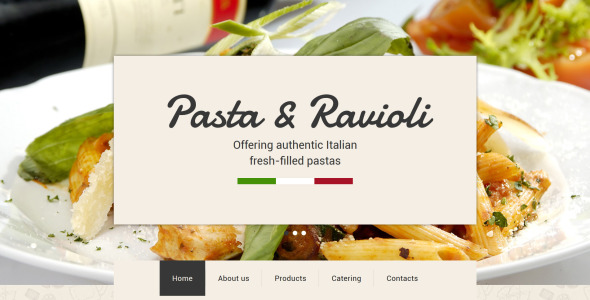 шаблон сайта итальянского ресторана