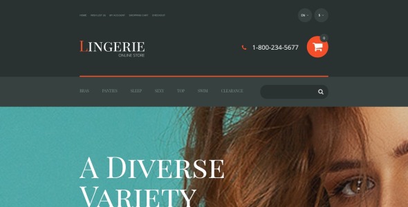 шаблон нижнего белья opencart