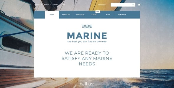 морская тема woocommerce