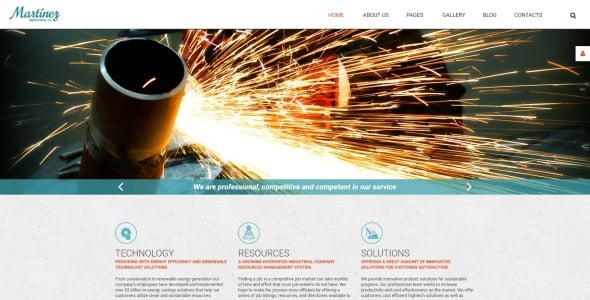 промышленный многостраничный современный шаблон joomla