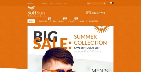 тема softsun woocommerce