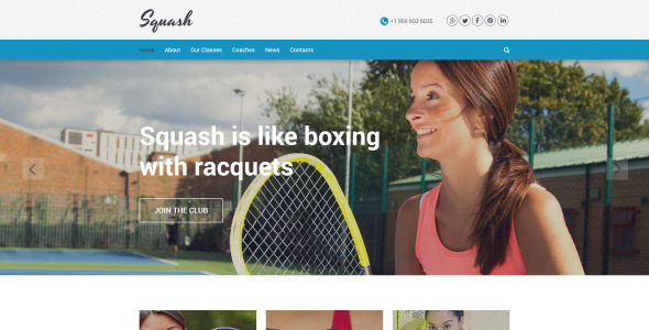 шаблон сайта для сквоша