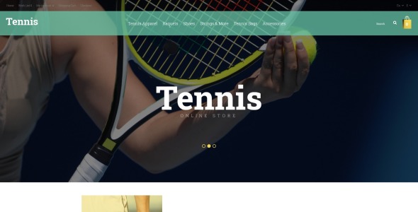 теннис отзывчивый шаблон opencart