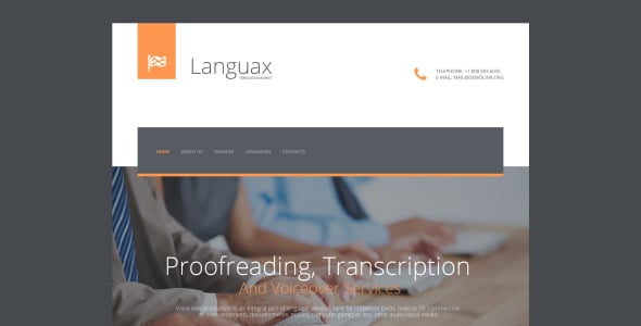 шаблон веб-сайта languax