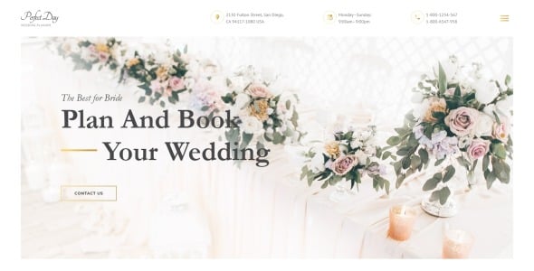 планирование свадьбы многостраничный html шаблон сайта