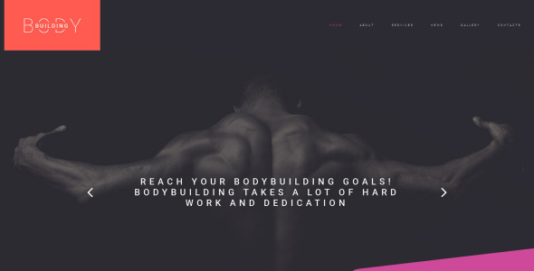 бодибилдинг и фитнес-клуб moto cms 3 шаблон