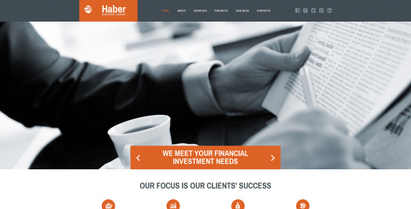 шаблон business &amp; services moto cms 3