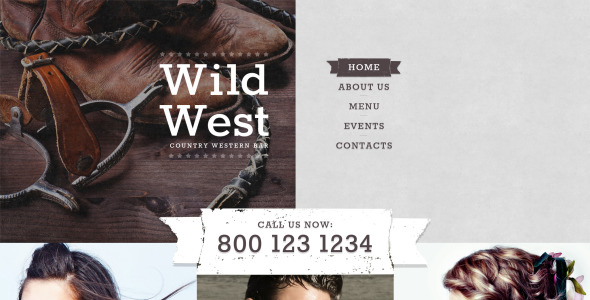 шаблон веб-сайта country western bar