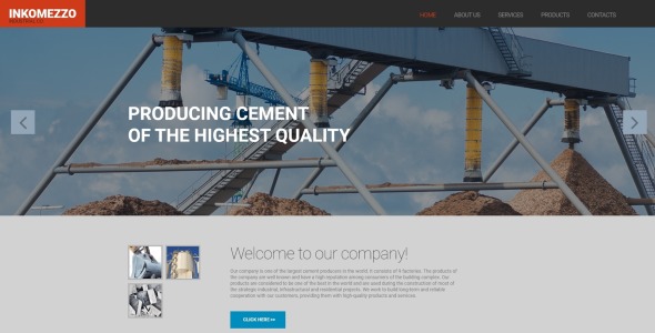 промышленный адаптивный шаблон сайта