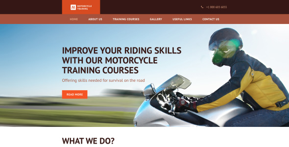 шаблон сайта для обучения мотоциклам