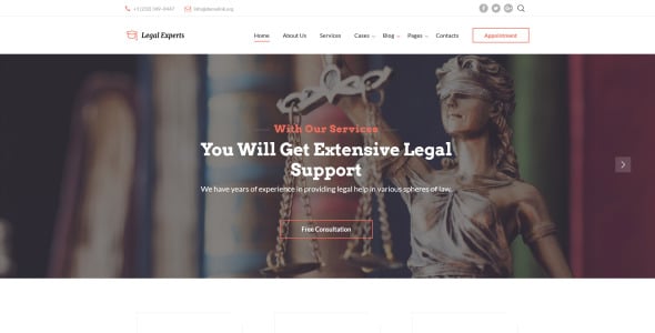 шаблон сайта адвоката по дорожным билетам