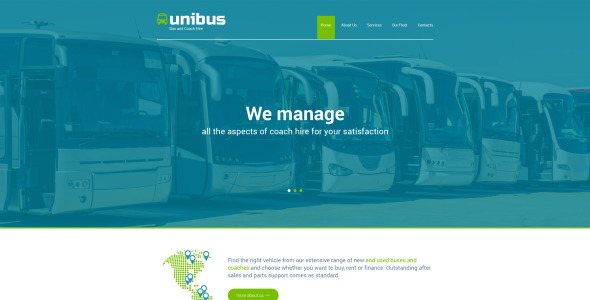 транспортный адаптивный шаблон сайта