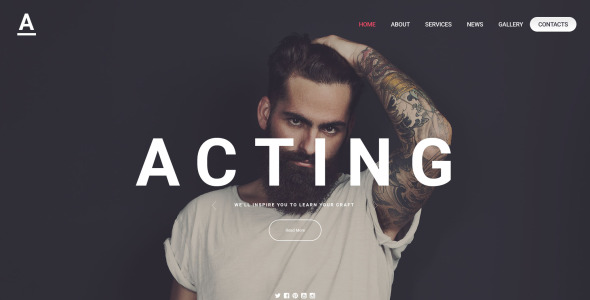 шаблон сайта актерского искусства
