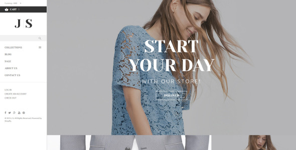 одежда отзывчивая тема shopify