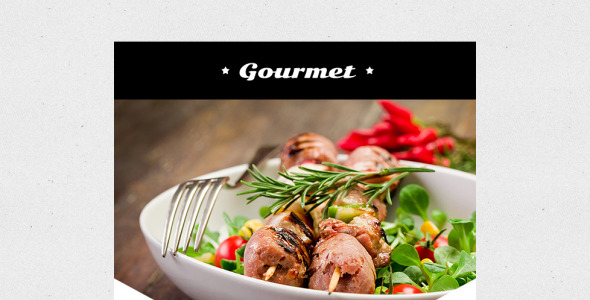 отзывчивый шаблон информационного бюллетеня кафе и ресторанов