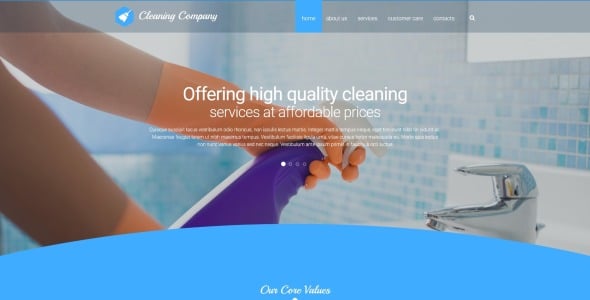 шаблон сайта чистящего раствора