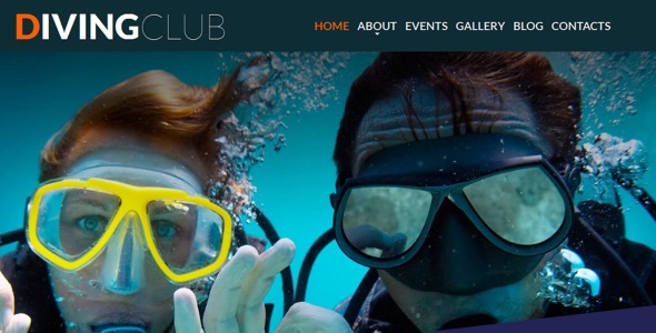 шаблон diving club moto cms 3