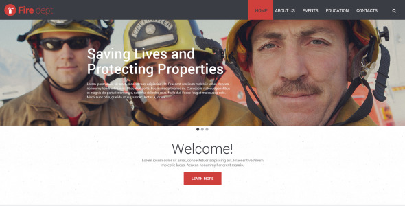 пожарная часть. шаблон сайта