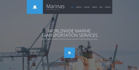 морской транспорт moto cms 3 шаблон