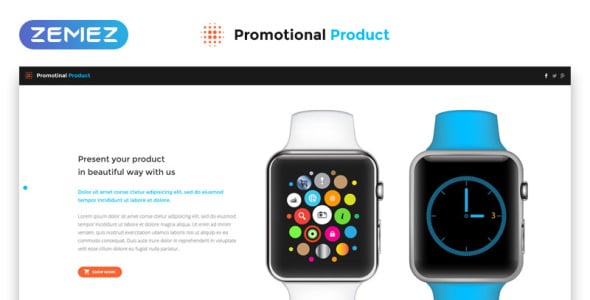 обзор электроники креативный html шаблон целевой страницы