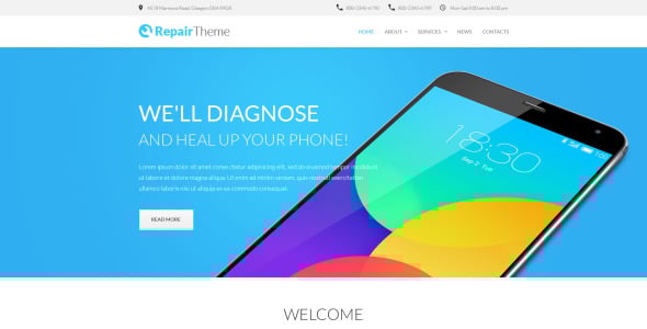 шаблон сайта repairtheme