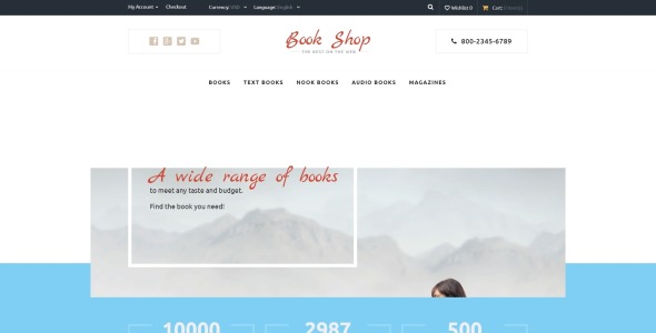 шаблон книжного магазина opencart