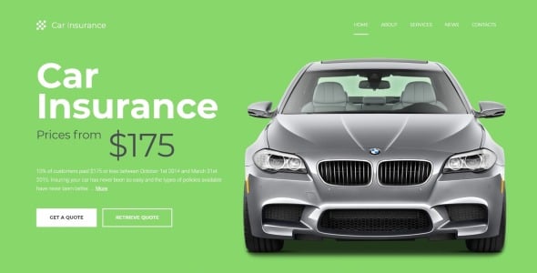 отзывчивый шаблон сайта автострахования