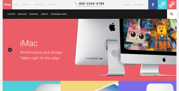 шаблон OpenCart ishop