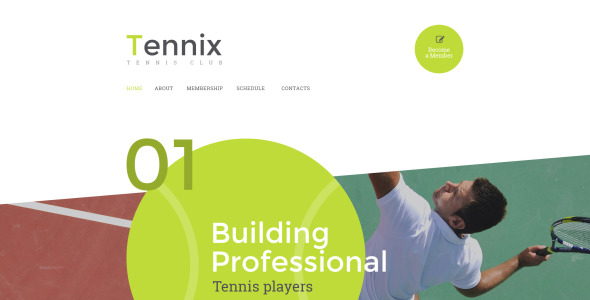 шаблон сайта tennix